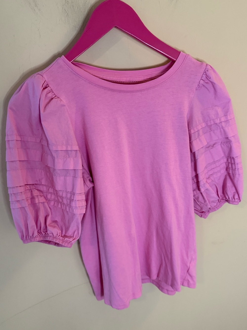 Crown & Ivy  Puff Sleeve Ruffled Blouse cotton modal size Small